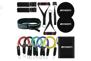 Kit de faixas de resistência fitness Synerfit - 14 peças