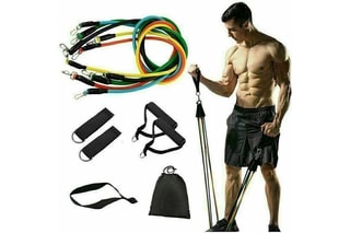 Kit de faixas de resistência fitness Synerfit - 14 peças