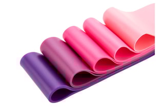 5 faixas elásticas de resistência física variadas Rosa