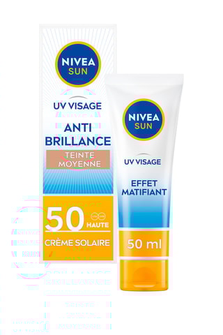 Crème solaire UV Anti-Brillance teintée FPS 50 - Tout type de peau - 50 ml