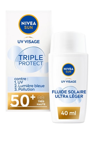 Fluide solaire ultra léger SPF50+ UV Visage - 40 ml
