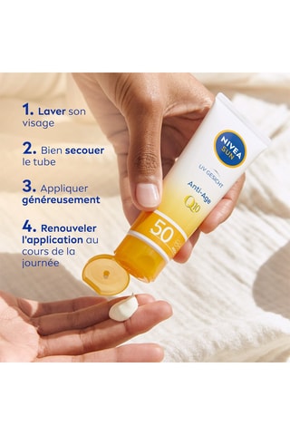 Crème UV visage anti-âge Q10 SPF 50 - 50 ml