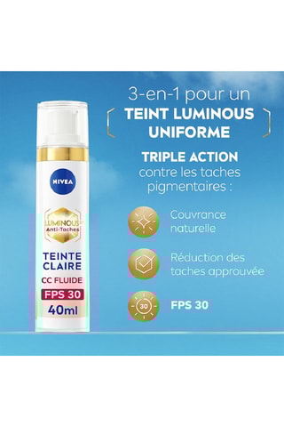 Crème fluide antitache teinte claire FPS30 Luminous 630 - 40 ml