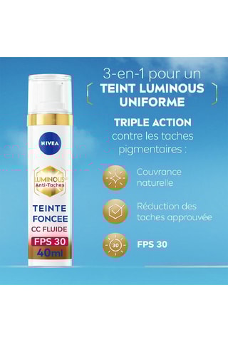 Crème fluide antitaches teinte foncée FPS30 Luminous 630 - 40 ml