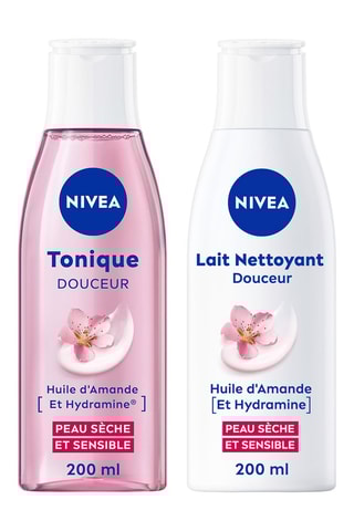 1 x Tonique douceur et 1 x Lait démaquillant douceur - Peaux sèches et sensibles -  2 x 200 ml