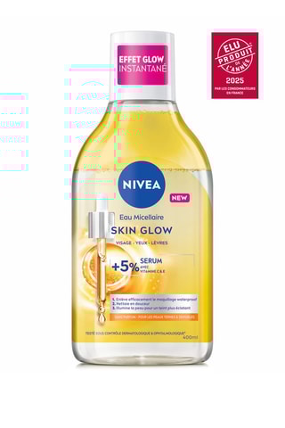 2 x 	Eau micellaire démaquillante infusée au Sérum Vitamine C et E - Peaux ternes et sensibles - 2 x 400 ml
