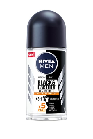 4 déodorants homme Black & White Invisible - 4 x 50 ml