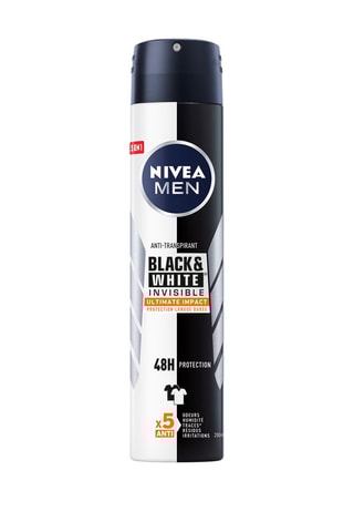 4 déodorants homme Black & White Invisible - 4 x 200 ml