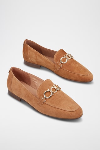 Mocassins em couro Vadone - Castanho
