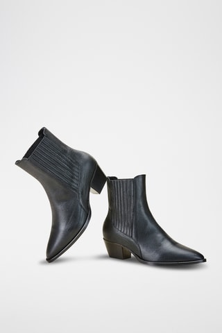 Bottines montantes en cuir Vantalucia - Noir