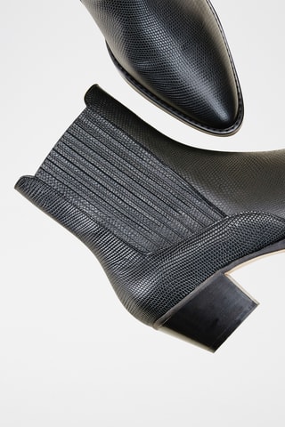 Bottines montantes en cuir Vantalucia - Noir