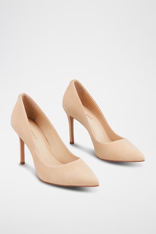 Sapatos de salto em couro Azoa - Bege