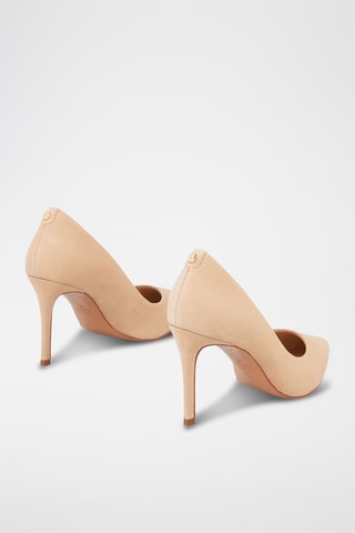 Sapatos de salto em couro Azoa - Bege