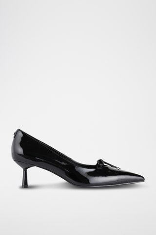 Sapatos de salto envernizados em couro de cabra Capucine - Preto