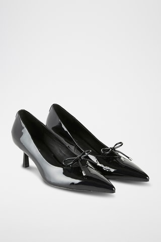 Sapatos de salto envernizados em couro de cabra Capucine - Preto