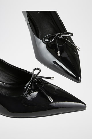 Sapatos de salto envernizados em couro de cabra Capucine - Preto