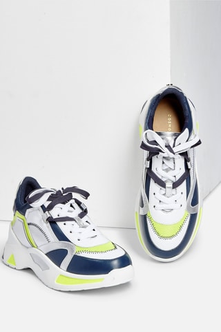 Baskets plateformes en cuir Hazelio - Blanc