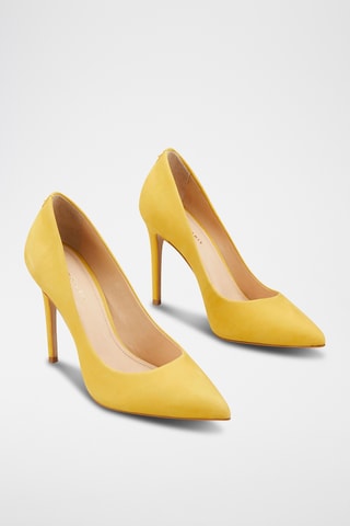 Sapatos de salto em couro Jissia - Amarelo