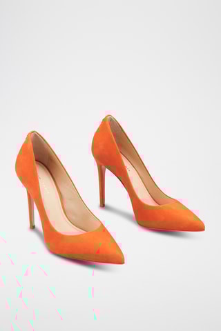 Sapatos de salto em couro Jissia - Laranja