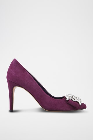 Escarpins en cuir de chèvre Manifika - Aubergine