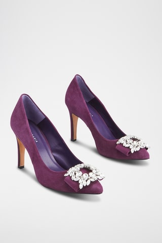 Escarpins en cuir de chèvre Manifika - Aubergine