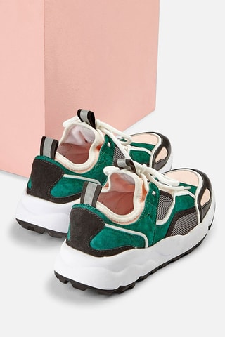 Baskets en cuir de veau Popi - Vert