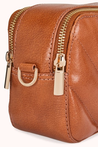 Sac à main en cuir Abri - Cognac