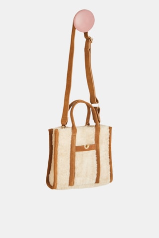 Sac à main en cuir Arimi - Beige et cognac