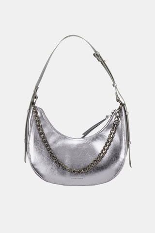 Sac à main en cuir Aura - Argenté