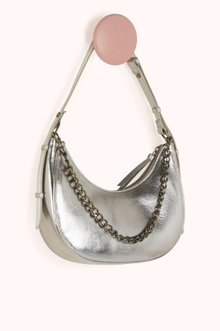 Sac à main en cuir Aura - Argenté