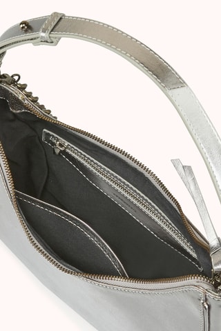 Sac à main en cuir Aura - Argenté