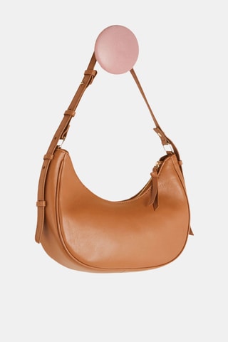Sac à main en cuir Auriane - Marron