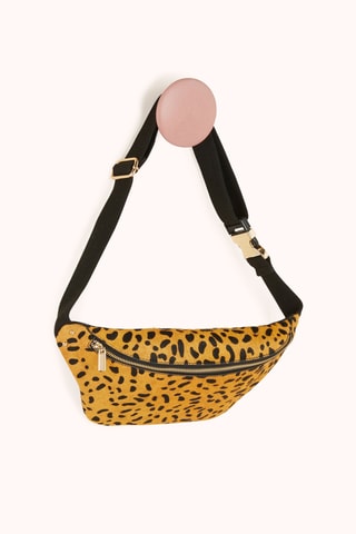 Sac banane en cuir Olivia - Marron et noir