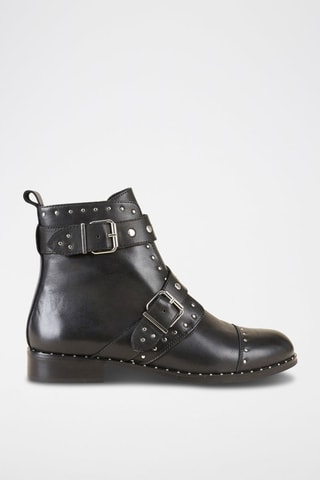 Bottines en cuir Genny - Noir