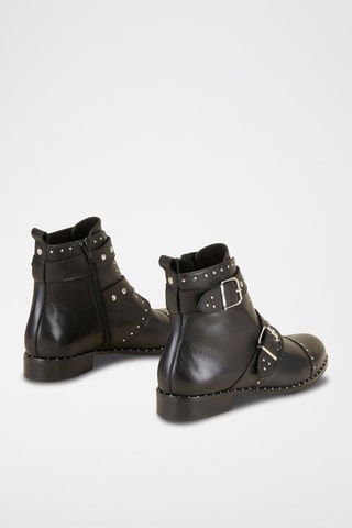 Bottines en cuir Genny - Noir