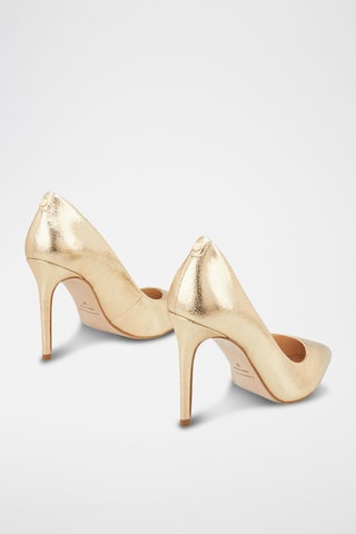 Sapatos de salto em couro Jissia - Dourado