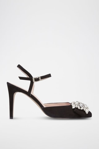 Escarpins en cuir de chèvre nubuck Malia - Noir