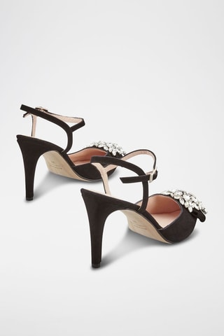 Escarpins en cuir de chèvre nubuck Malia - Noir