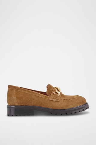 Mocassins em nobuck Emeli - Castanho