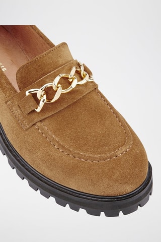 Mocassins em nobuck Emeli - Castanho