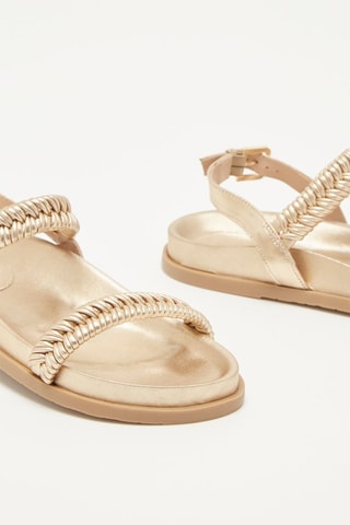 Sandales en cuir Anha Platine