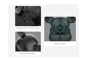 Enceinte 3 W TechKidz - Bluetooth - Ourson