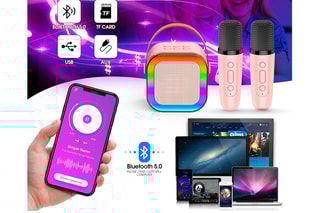 Enceinte Karaoké TechKidz - 2 micros - Bluetooth