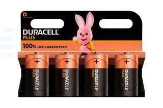 Pile D Duracell LR20 - Blister de 4 piles
