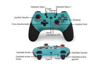 Manette Techkidz - Compatible Switch / PC