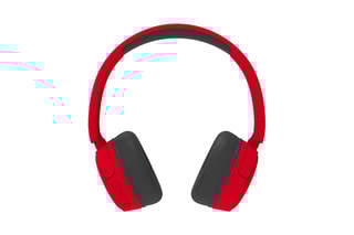 Casque audio stéréo - Blanc et rouge
