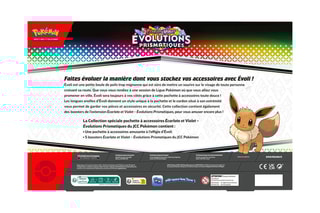Pokémon - 5 Boosters et pochette Évoli - Évolutions Prismatiques EV8.5