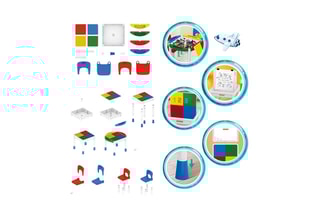 Table de construction TechKidz - Chaises et rangements