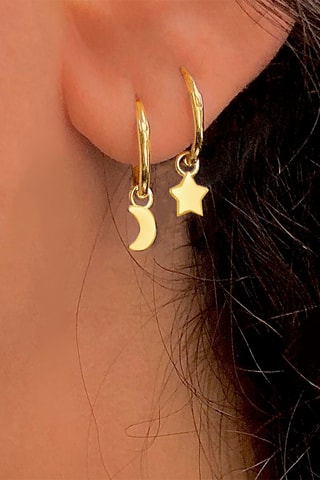 Boucles d'oreilles - Argent plaqué or jaune