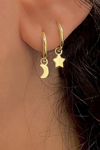 Boucles d'oreilles - Argent plaqué or jaune
